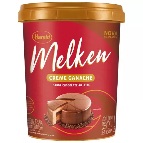 Creme Ganache Melken sabor Chocolate Ao Leite em Balde 1,000kg