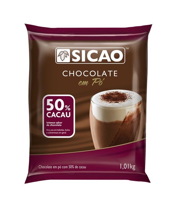 Chocolate em pó 50% cacau Sicao